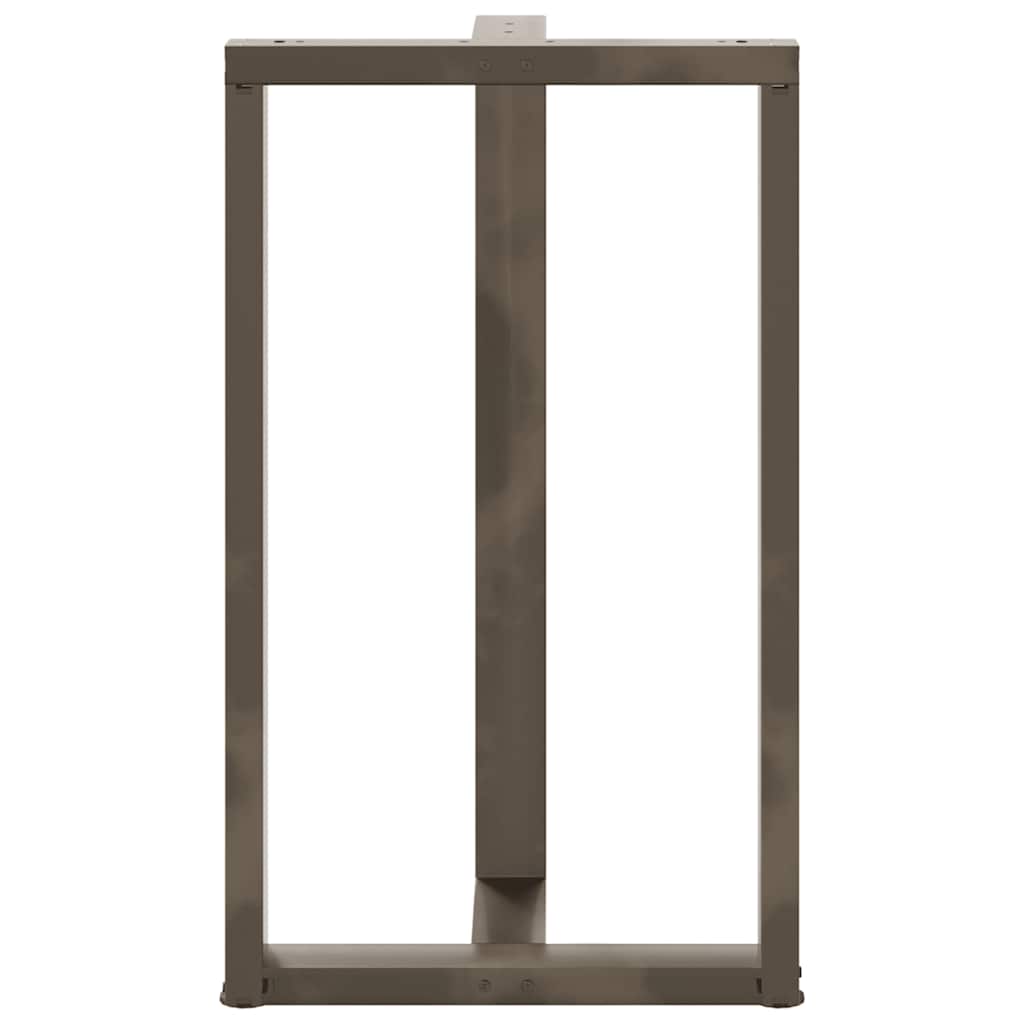 2 db fekete, T-alakú acél bárasztalláb 60x35x(100-101) cm