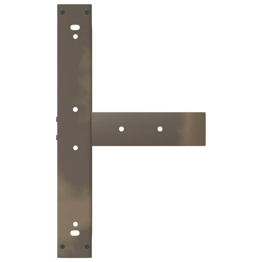 2 db fekete, T-alakú acél bárasztalláb 60x35x(100-101) cm