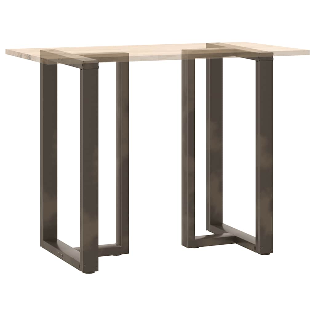 2 db fekete, T-alakú acél bárasztalláb 60x35x(100-101) cm