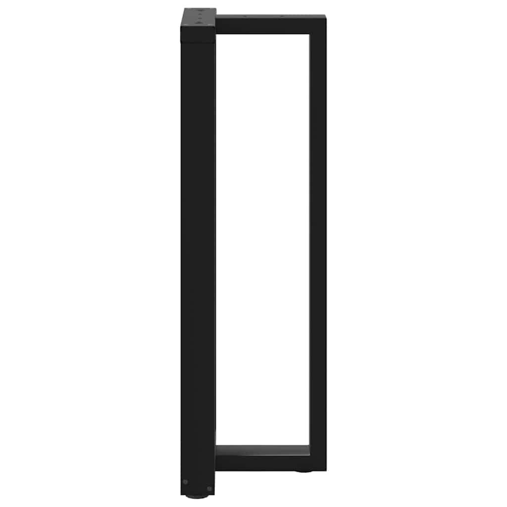 2 db fekete, T-alakú acél bárasztalláb 40x35x(110-111) cm