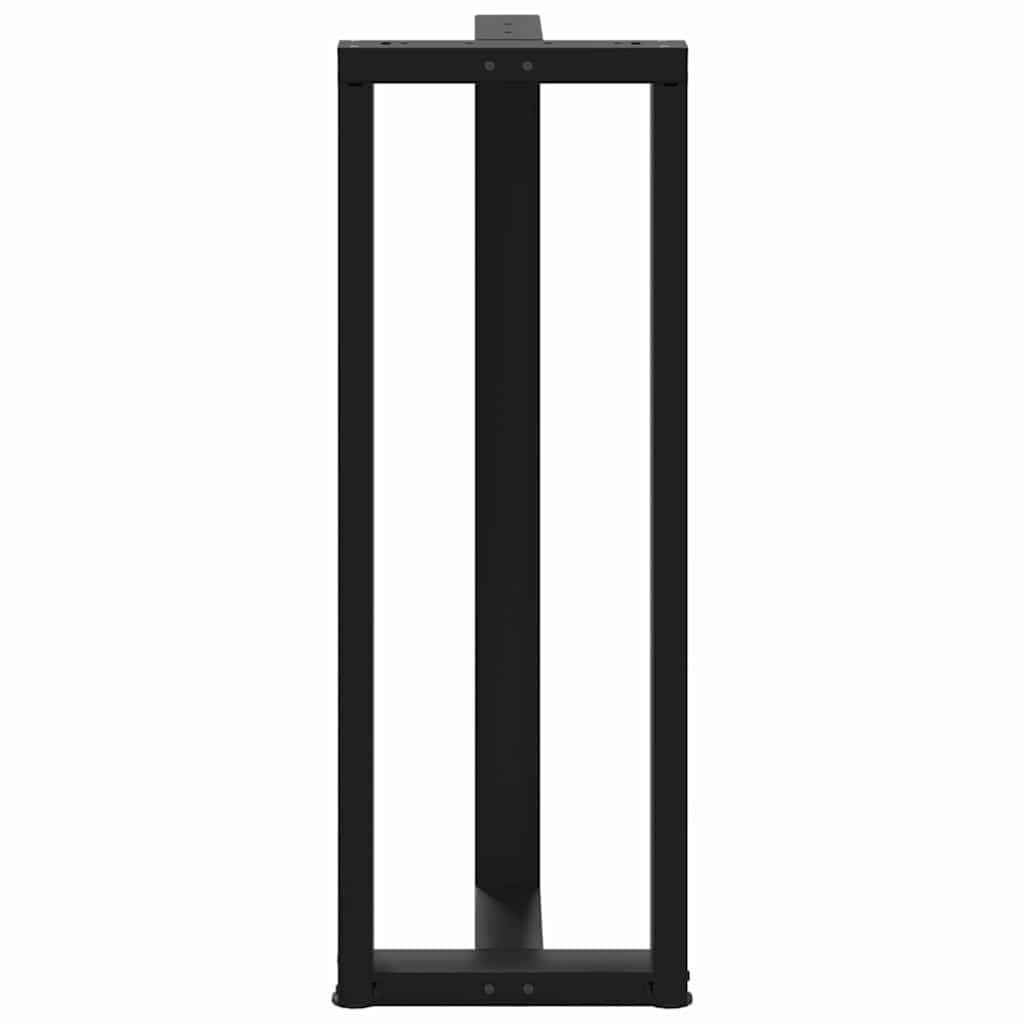 2 db fekete, T-alakú acél bárasztalláb 40x35x(110-111) cm