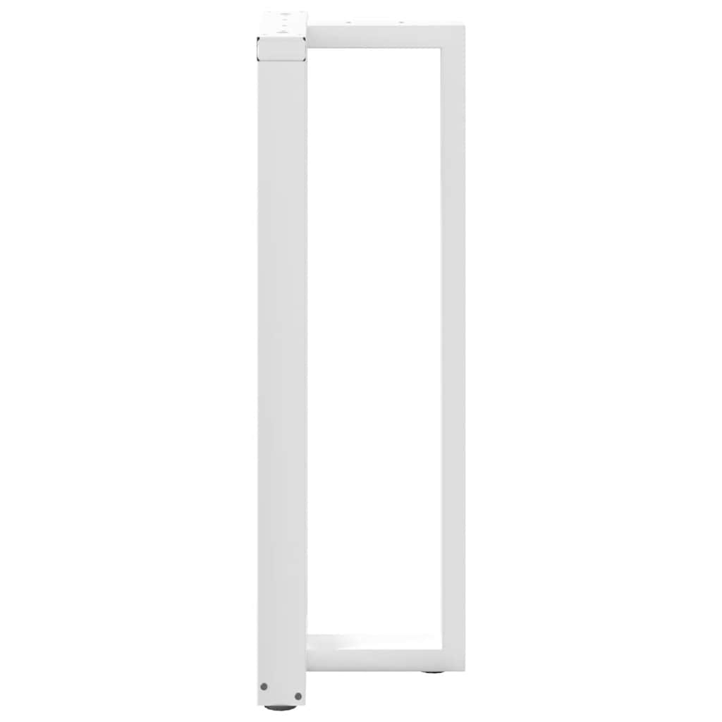 2 db T-alakú bárasztalláb, fehér, 40x35x(110-111) cm, acél