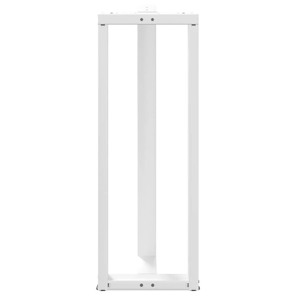 2 db T-alakú bárasztalláb, fehér, 40x35x(110-111) cm, acél