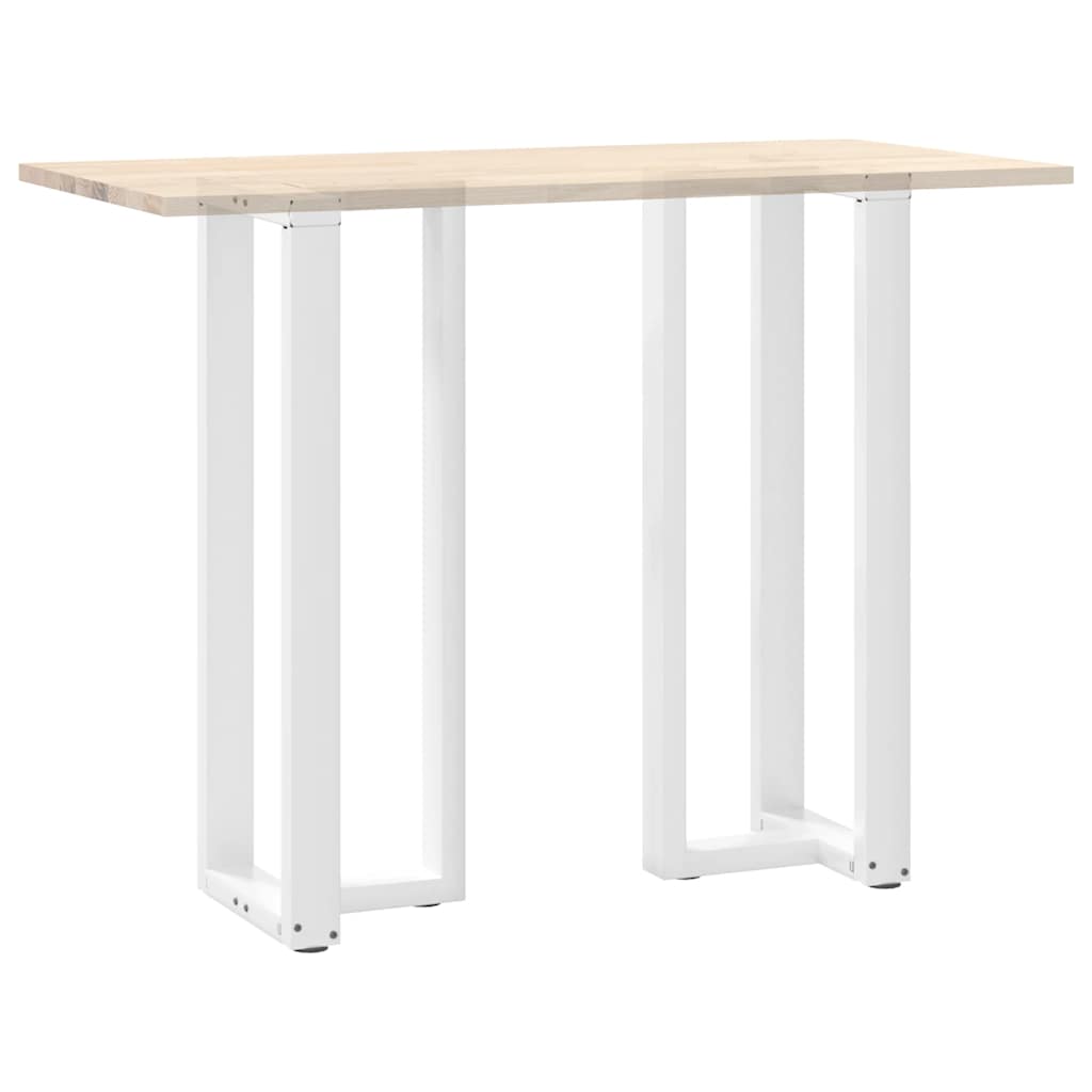 2 db T-alakú bárasztalláb, fehér, 40x35x(110-111) cm, acél