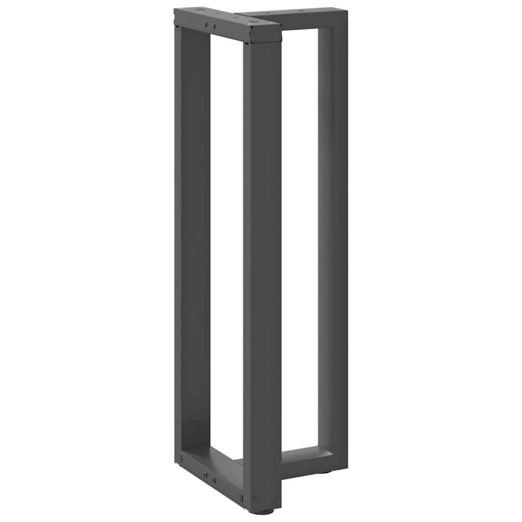 2 db antracitszürke T-alakú acél bárasztalláb 40x35x(110-111) cm