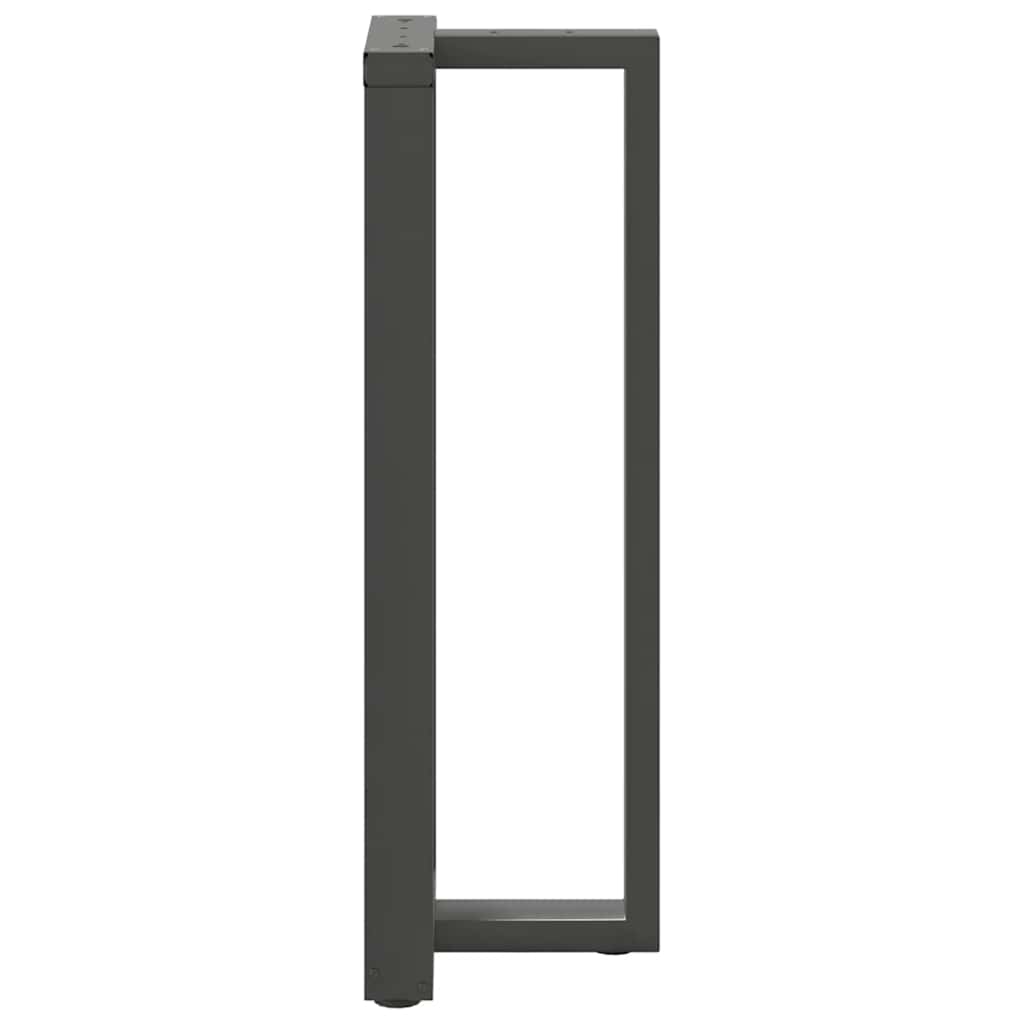 2 db antracitszürke T-alakú acél bárasztalláb 40x35x(110-111) cm