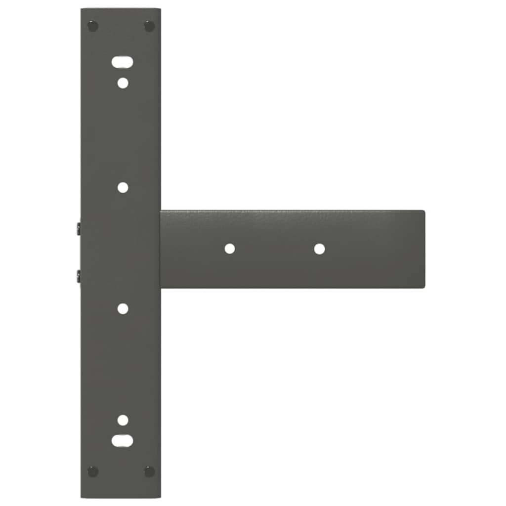2 db antracitszürke T-alakú acél bárasztalláb 40x35x(110-111) cm