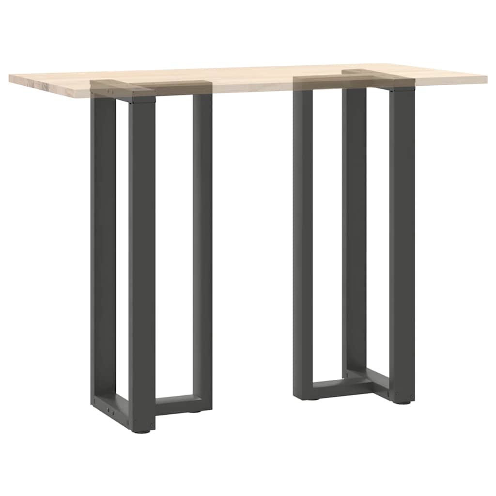 2 db antracitszürke T-alakú acél bárasztalláb 40x35x(110-111) cm