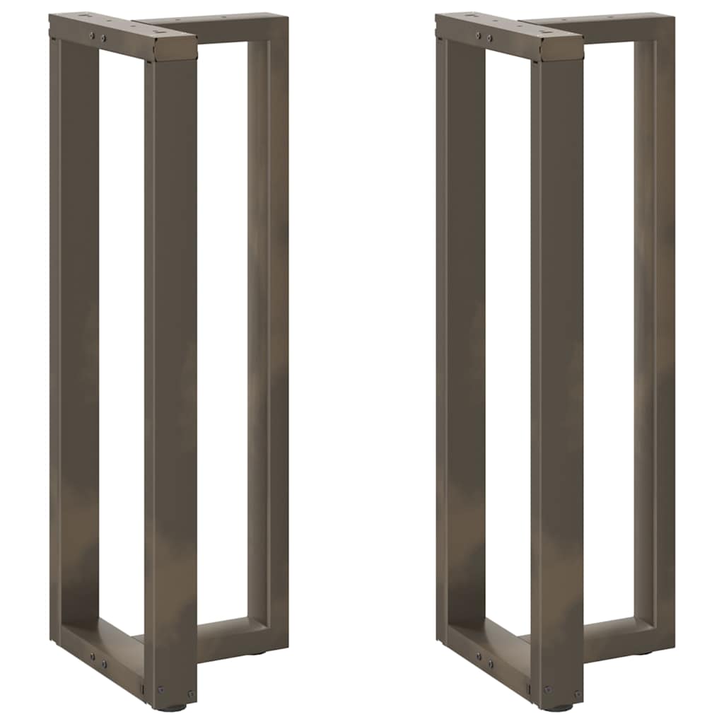 2 db fekete, T-alakú acél bárasztalláb 40x35x(110-111) cm