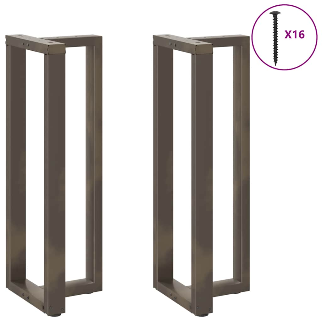 2 db fekete, T-alakú acél bárasztalláb 40x35x(110-111) cm