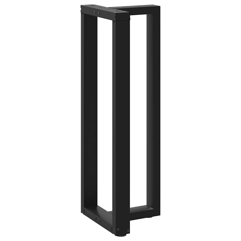 2 db fekete, T-alakú acél bárasztalláb 50x35x(110-111) cm