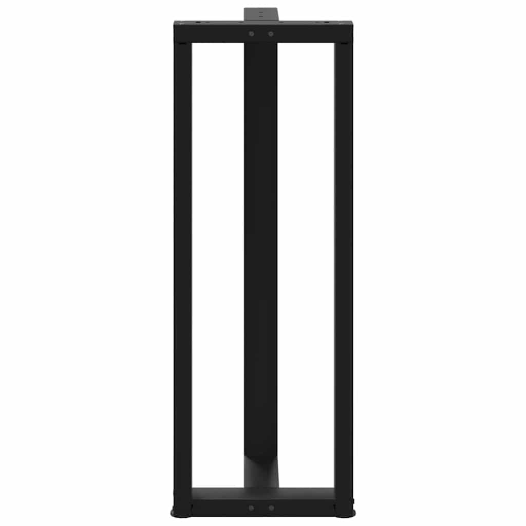 2 db fekete, T-alakú acél bárasztalláb 50x35x(110-111) cm