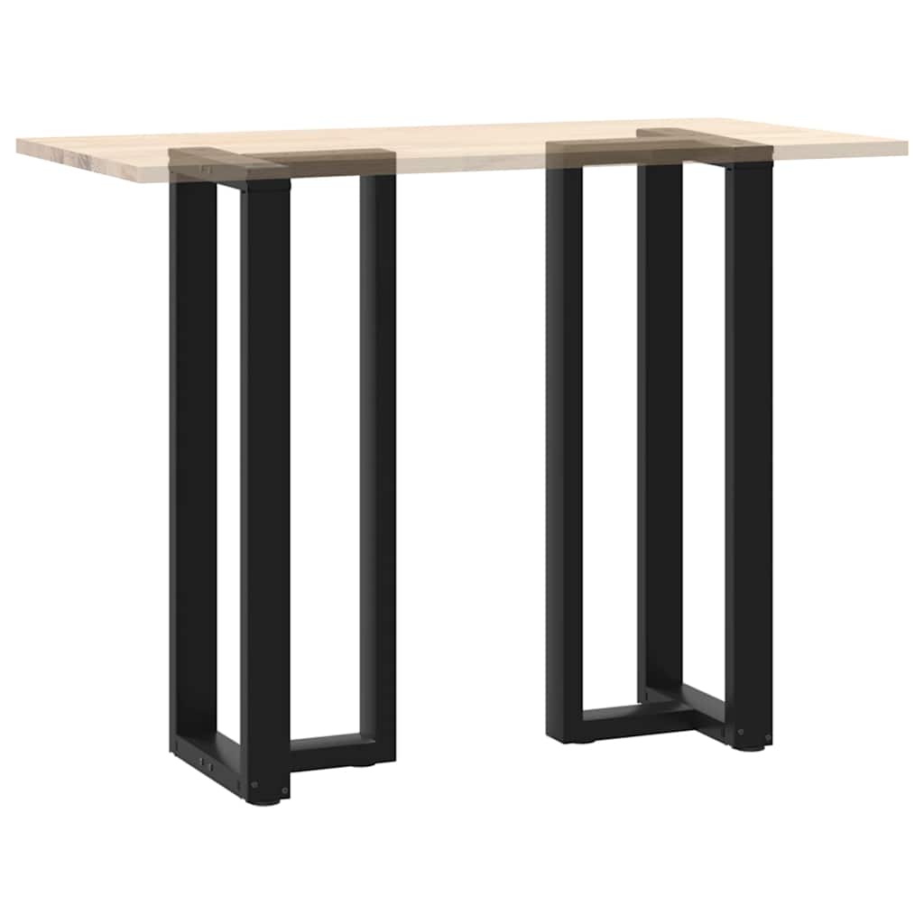 2 db fekete, T-alakú acél bárasztalláb 50x35x(110-111) cm
