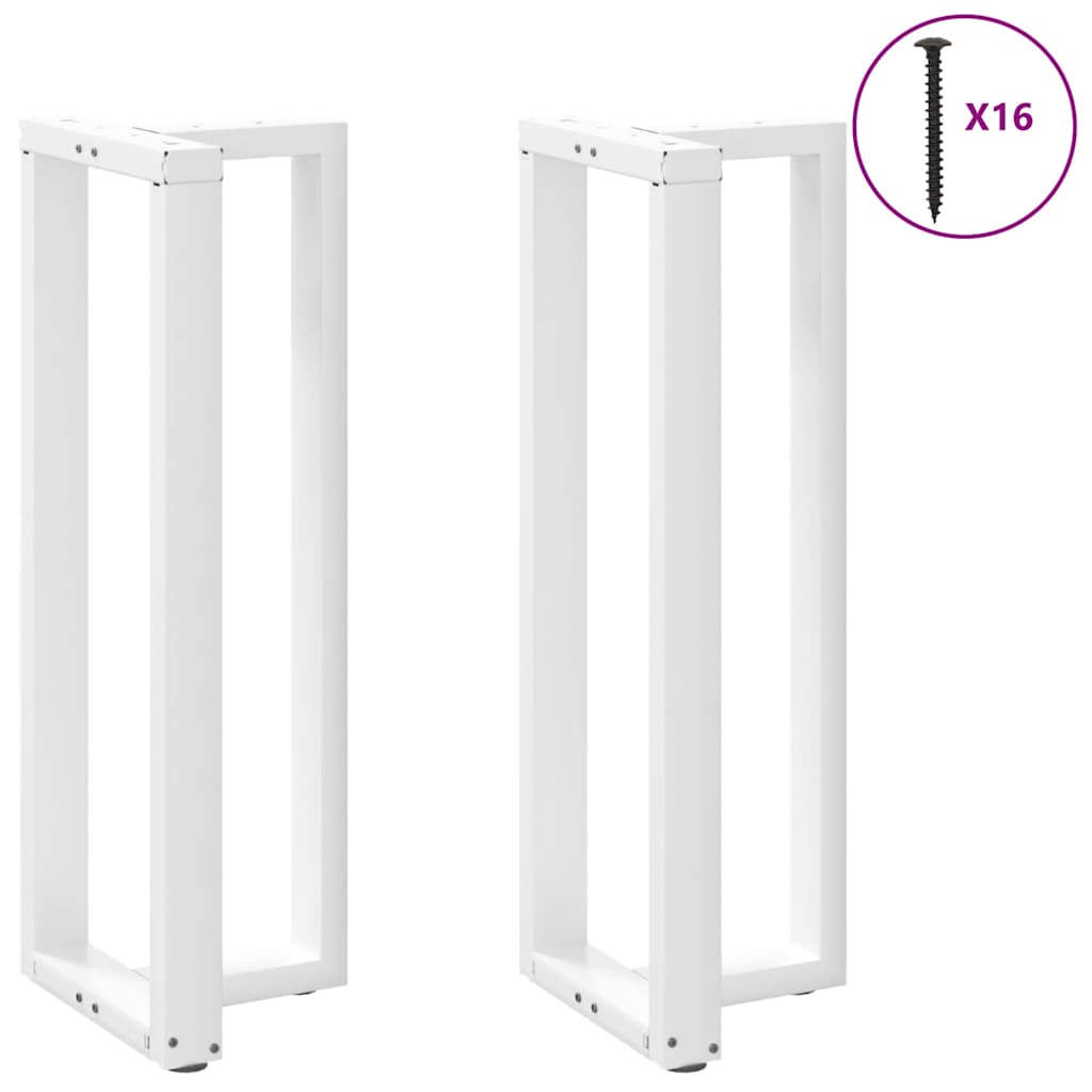 2 db fehér, T-alakú acél bárasztalláb 50x35x(110-111) cm