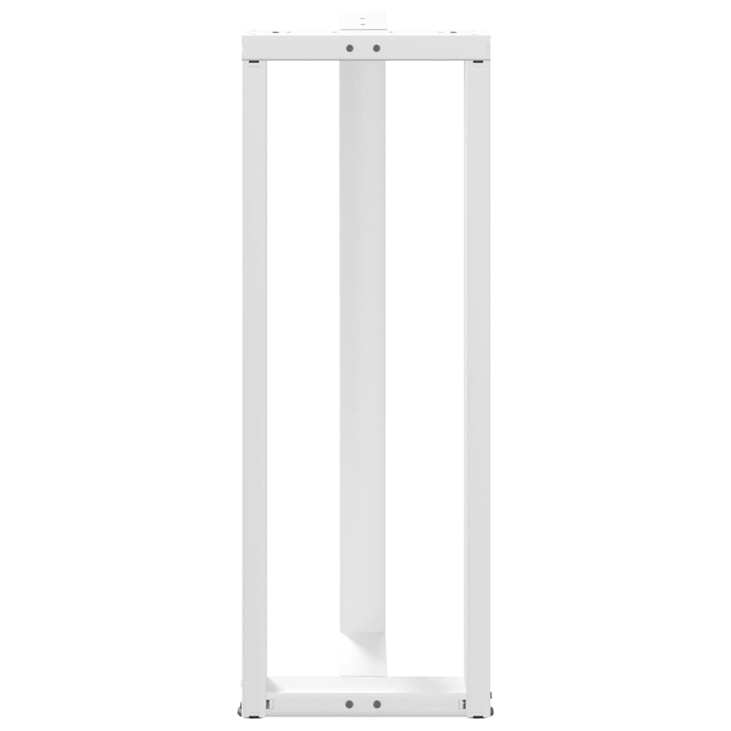 2 db fehér, T-alakú acél bárasztalláb 50x35x(110-111) cm