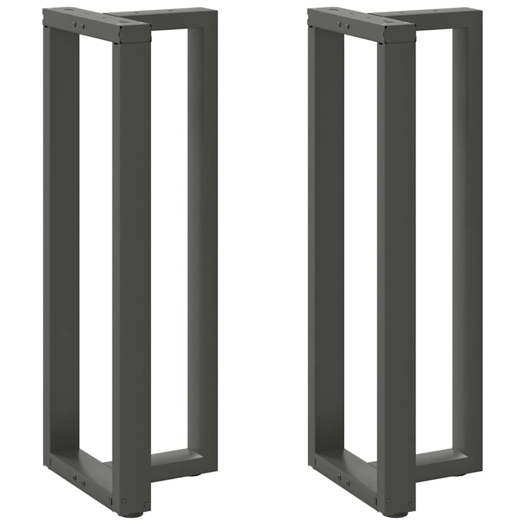 2 db antracitszürke T-alakú acél bárasztalláb 50x35x(110-111) cm