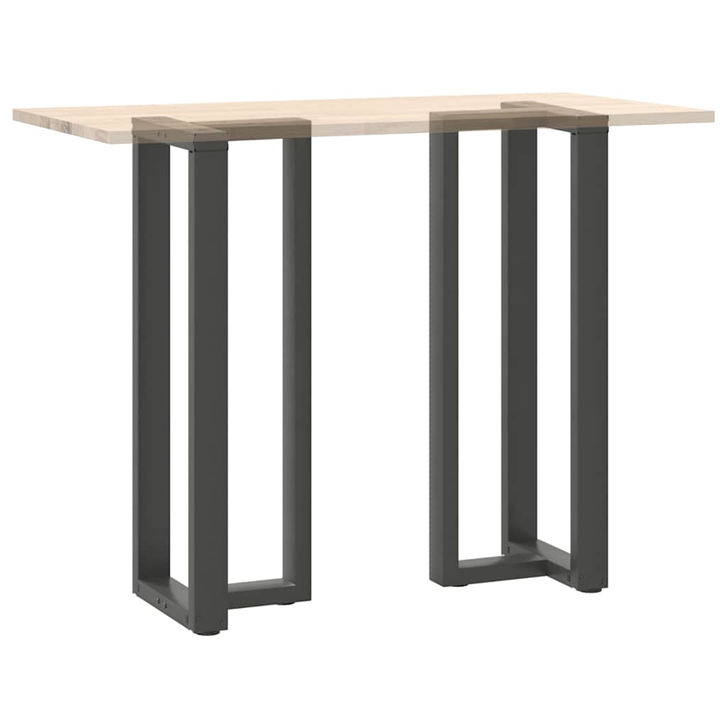2 db antracitszürke T-alakú acél bárasztalláb 50x35x(110-111) cm