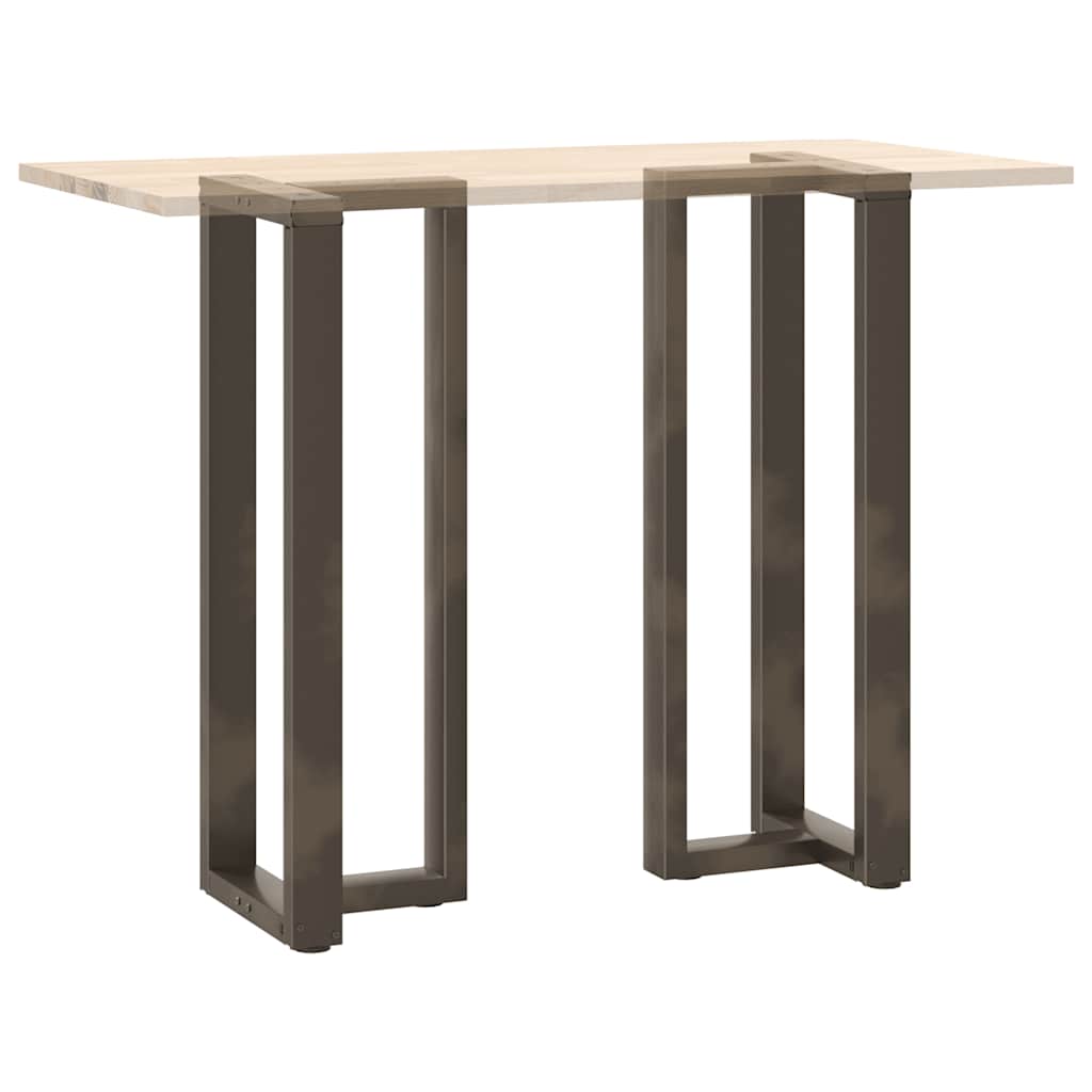 2 db fekete, T-alakú acél bárasztalláb 50x35x(110-111) cm