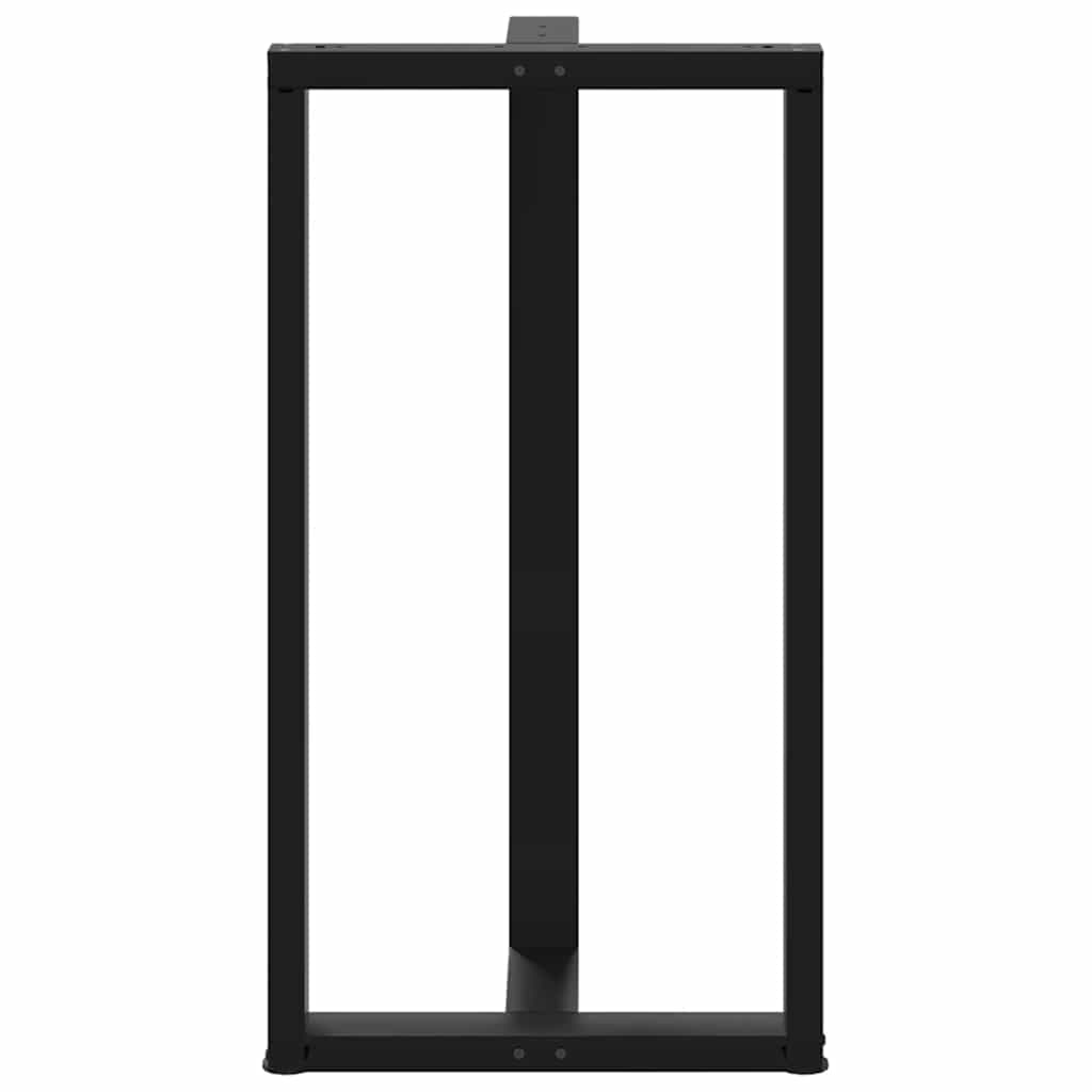 2 db fekete, T-alakú acél bárasztalláb 60x35x(110-111) cm