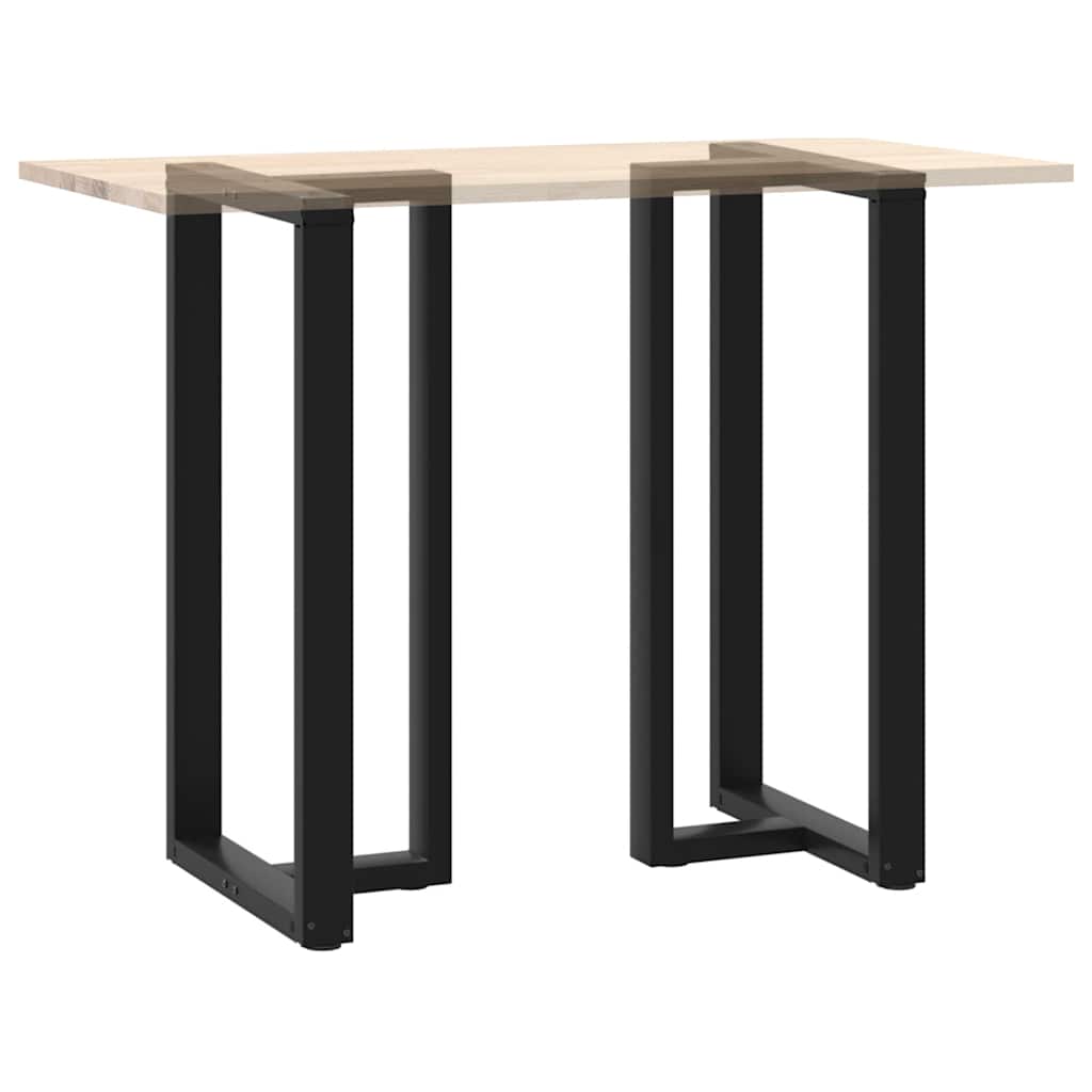 2 db fekete, T-alakú acél bárasztalláb 60x35x(110-111) cm