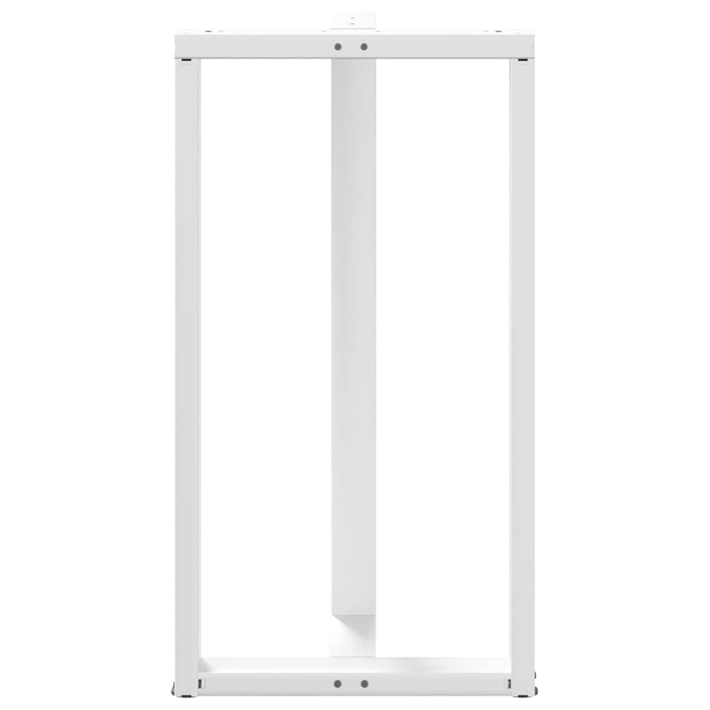 2 db T-alakú bárasztalláb, fehér, 60x35x(110-111) cm, acél