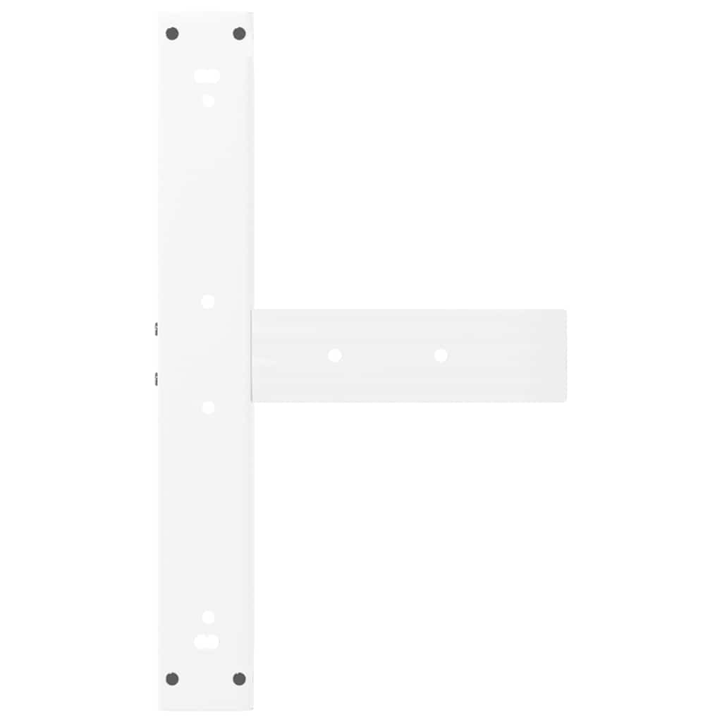 2 db T-alakú bárasztalláb, fehér, 60x35x(110-111) cm, acél