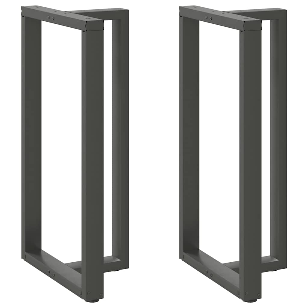 2 db antracitszürke T-alakú acél bárasztalláb 60x35x(110-111) cm