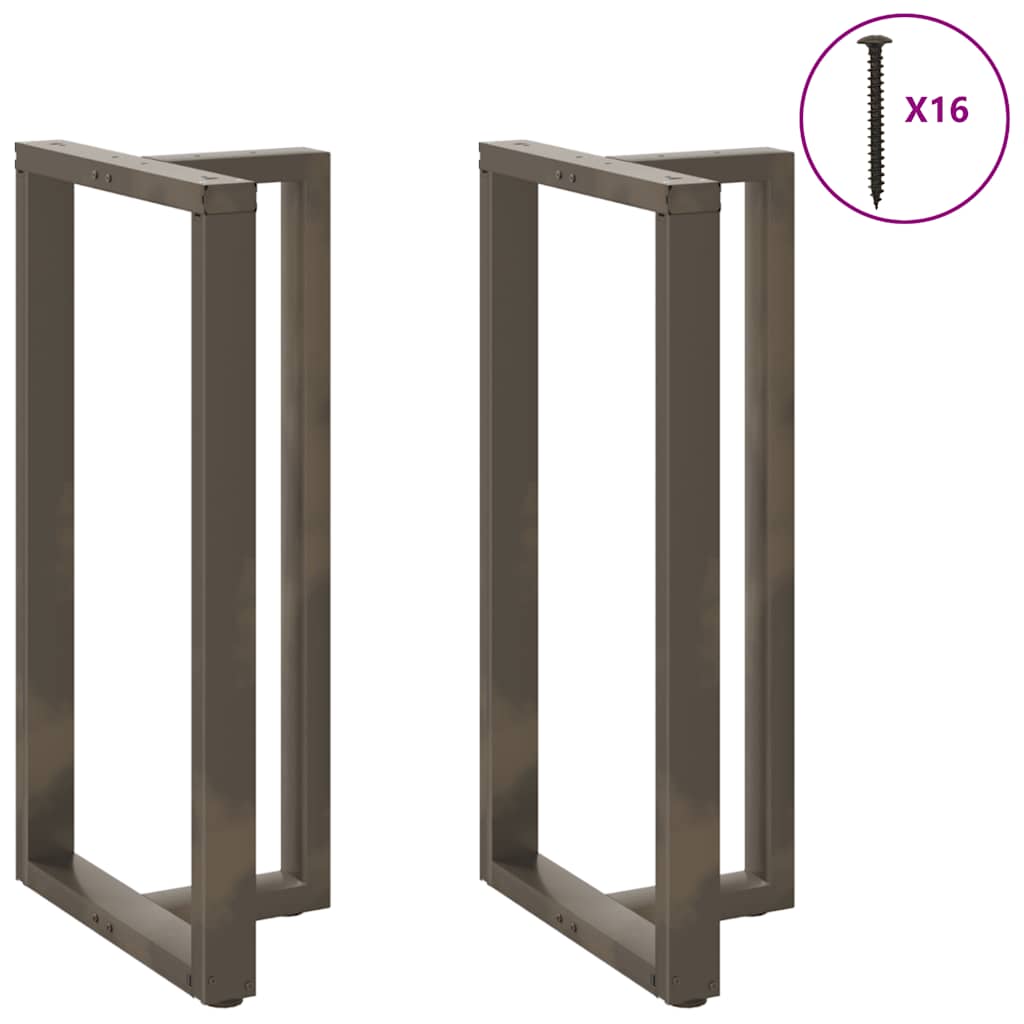 2 db fekete, T-alakú acél bárasztalláb 60x35x(110-111) cm