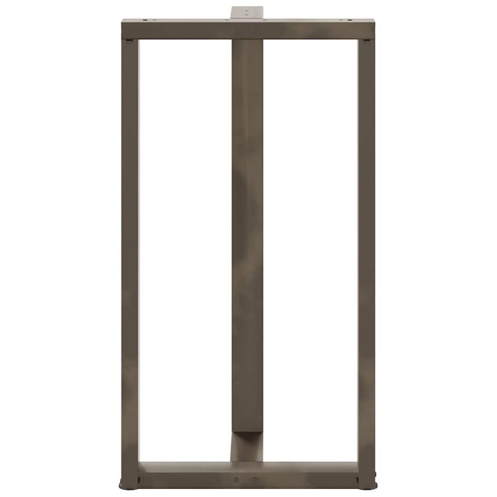 2 db fekete, T-alakú acél bárasztalláb 60x35x(110-111) cm