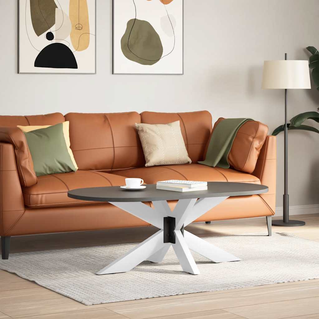 pók alakú dohányzóasztal láb fehér 98x58x(42-43) cm acél