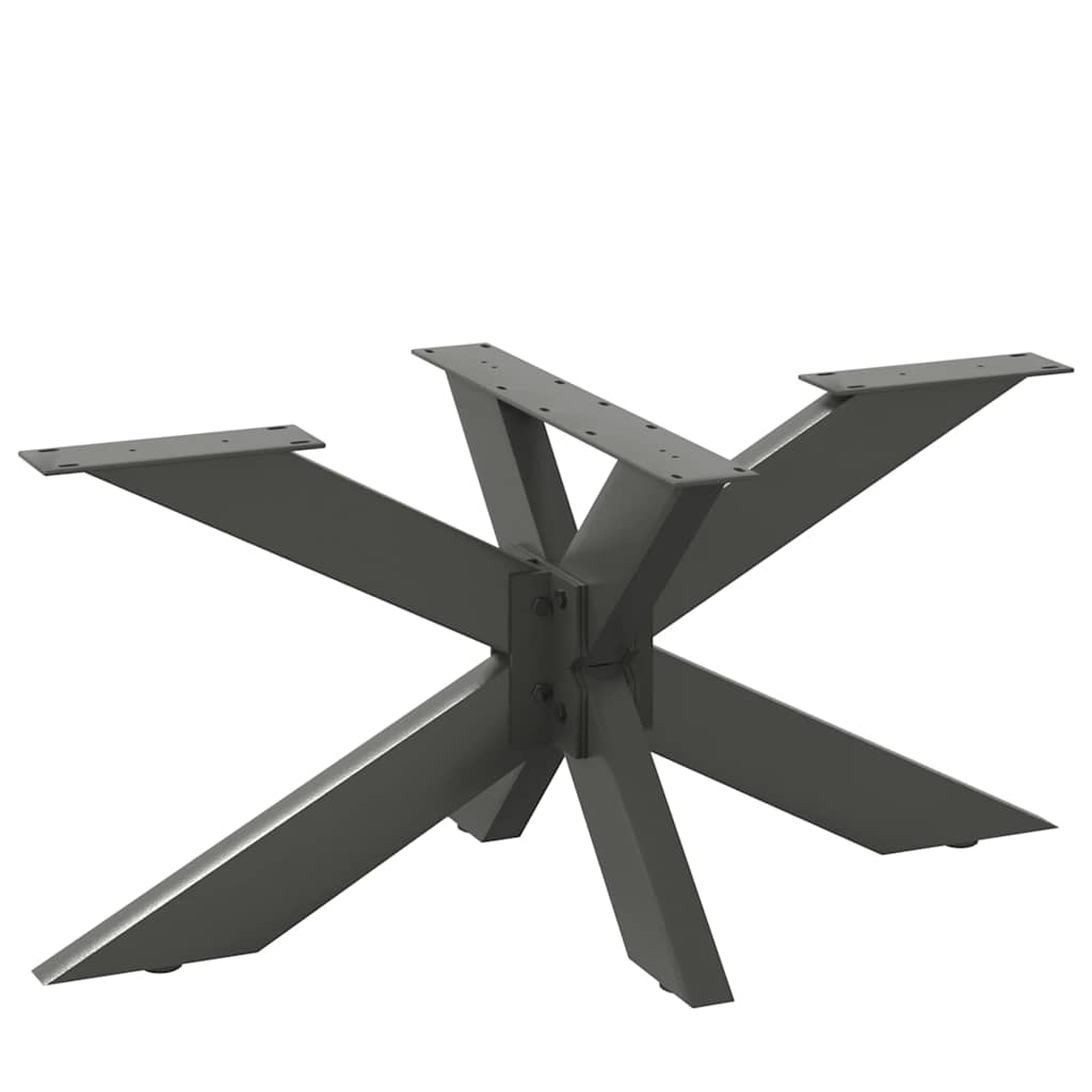 antracit színű, pók alakú dohányzóasztal láb 98x58x(42-43) cm acél