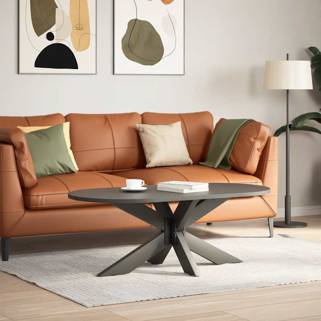 antracit színű, pók alakú dohányzóasztal láb 98x58x(42-43) cm acél