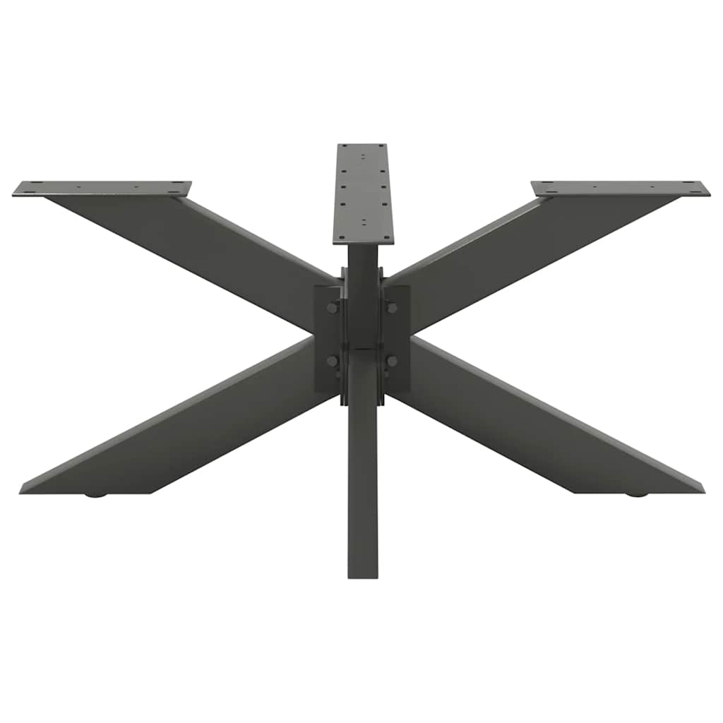 antracit színű, pók alakú dohányzóasztal láb 98x58x(42-43) cm acél