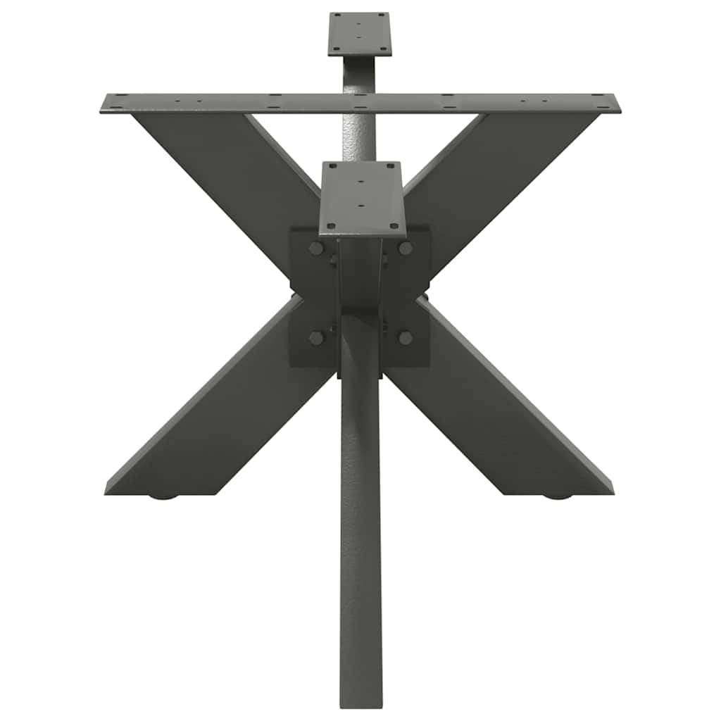 antracit színű, pók alakú dohányzóasztal láb 98x58x(42-43) cm acél