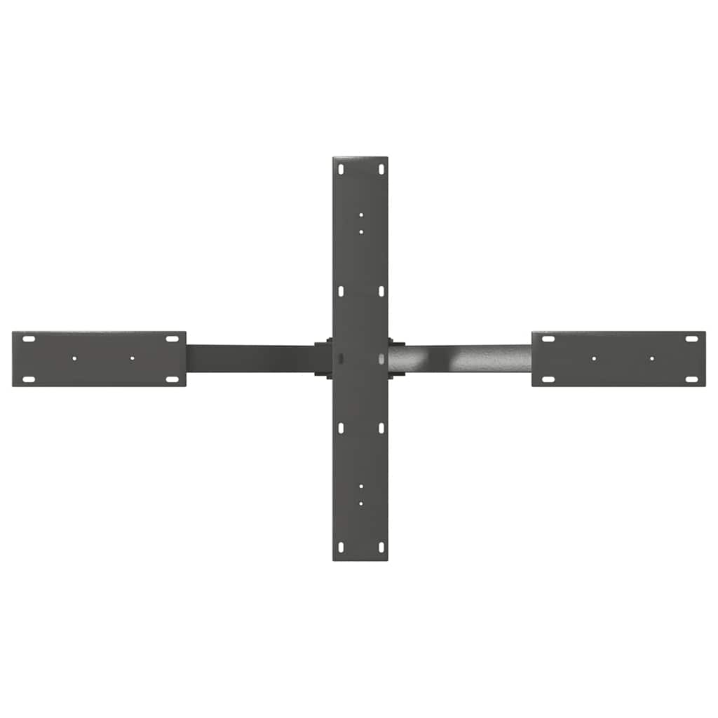 antracit színű, pók alakú dohányzóasztal láb 98x58x(42-43) cm acél