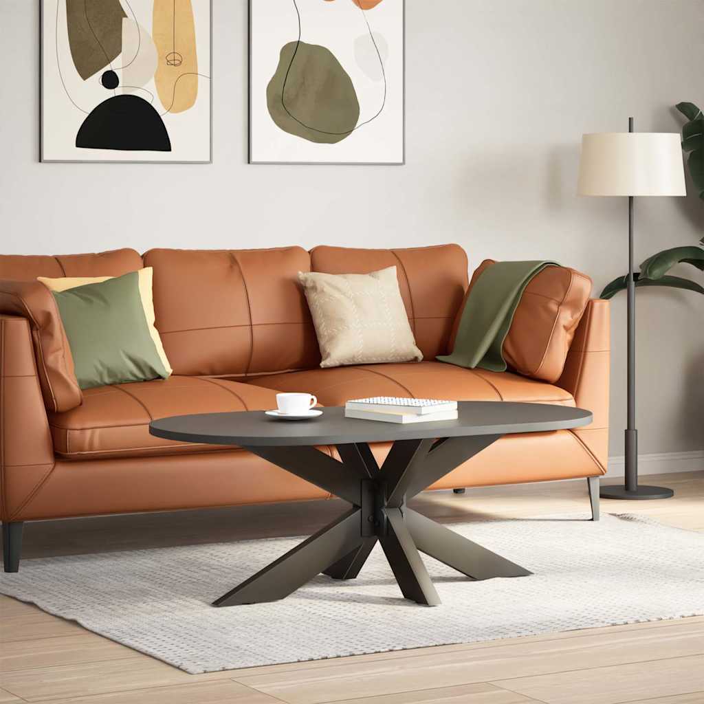fekete, pók alakú dohányzóasztal láb 98x58x(42-43) cm acél