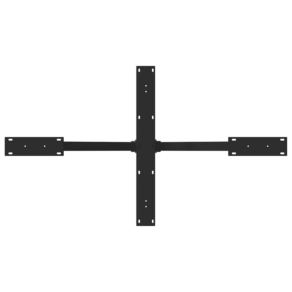 étkezőasztal pók alakú fekete acél láb 120x68x(72-73) cm