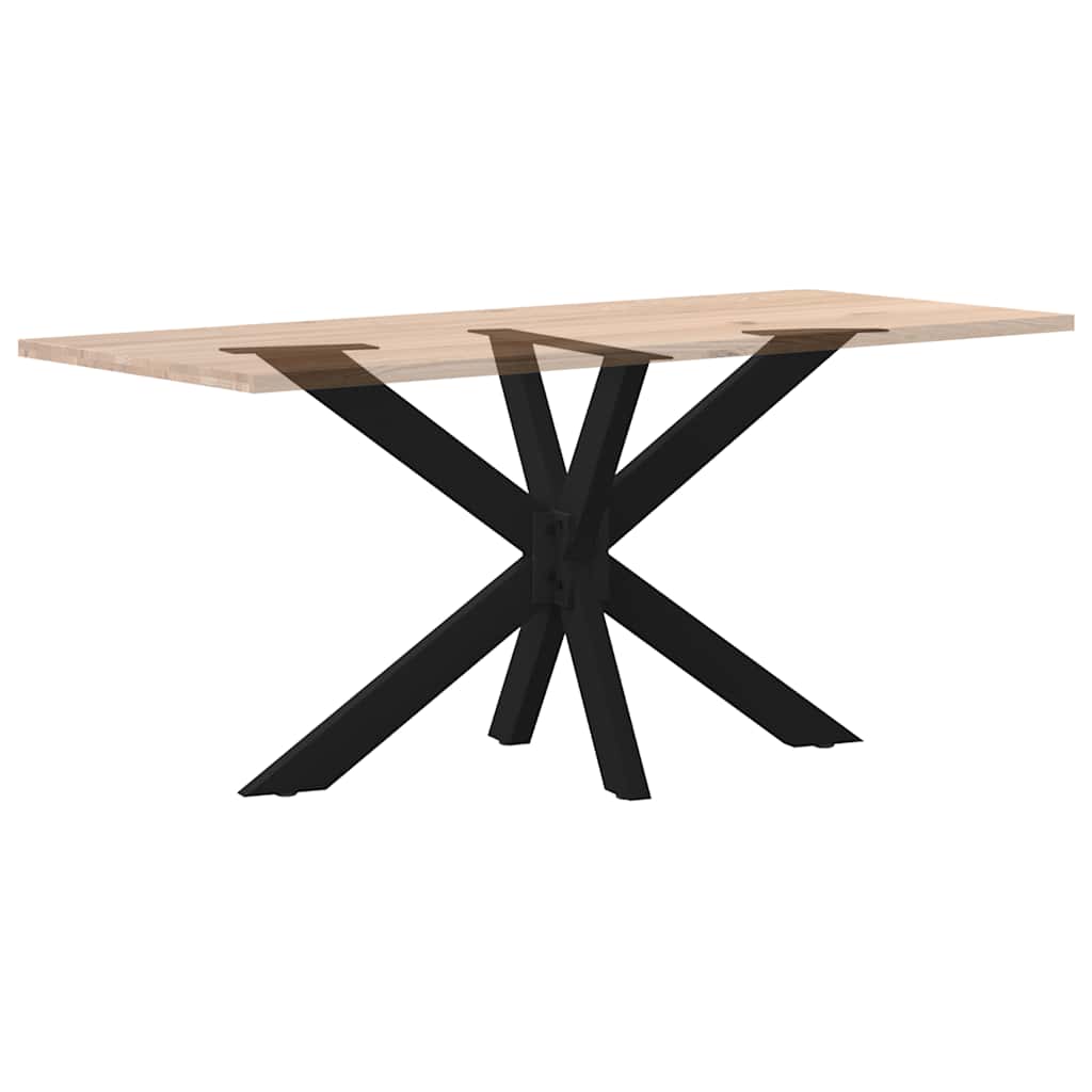 étkezőasztal pók alakú fekete acél láb 120x68x(72-73) cm
