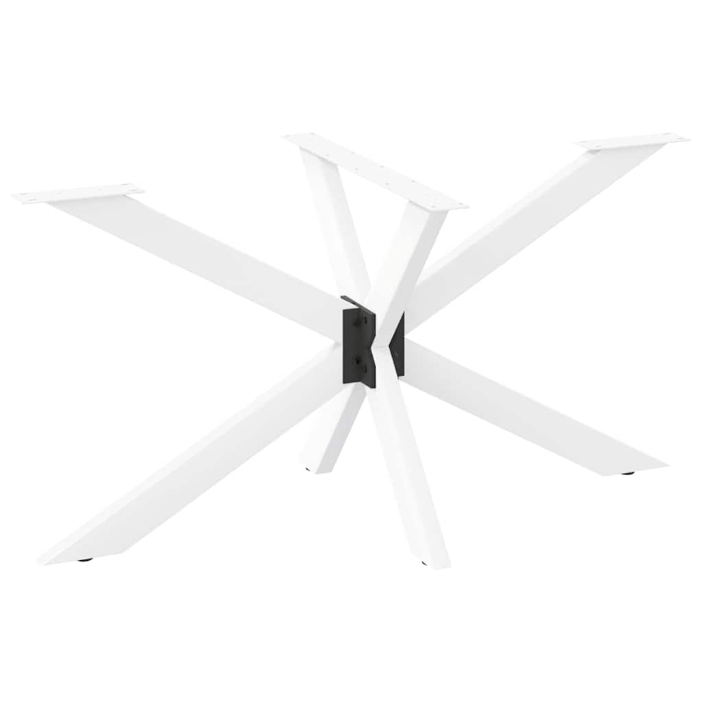 étkezőasztal pók alakú fehér acél láb 120x68x(72-73) cm