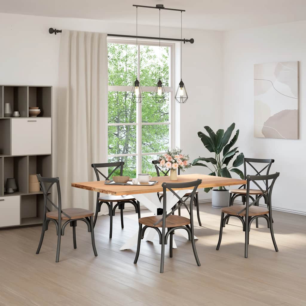 étkezőasztal pók alakú fehér acél láb 120x68x(72-73) cm