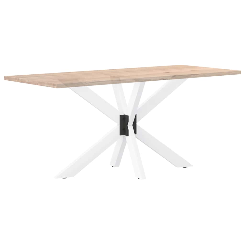 étkezőasztal pók alakú fehér acél láb 120x68x(72-73) cm