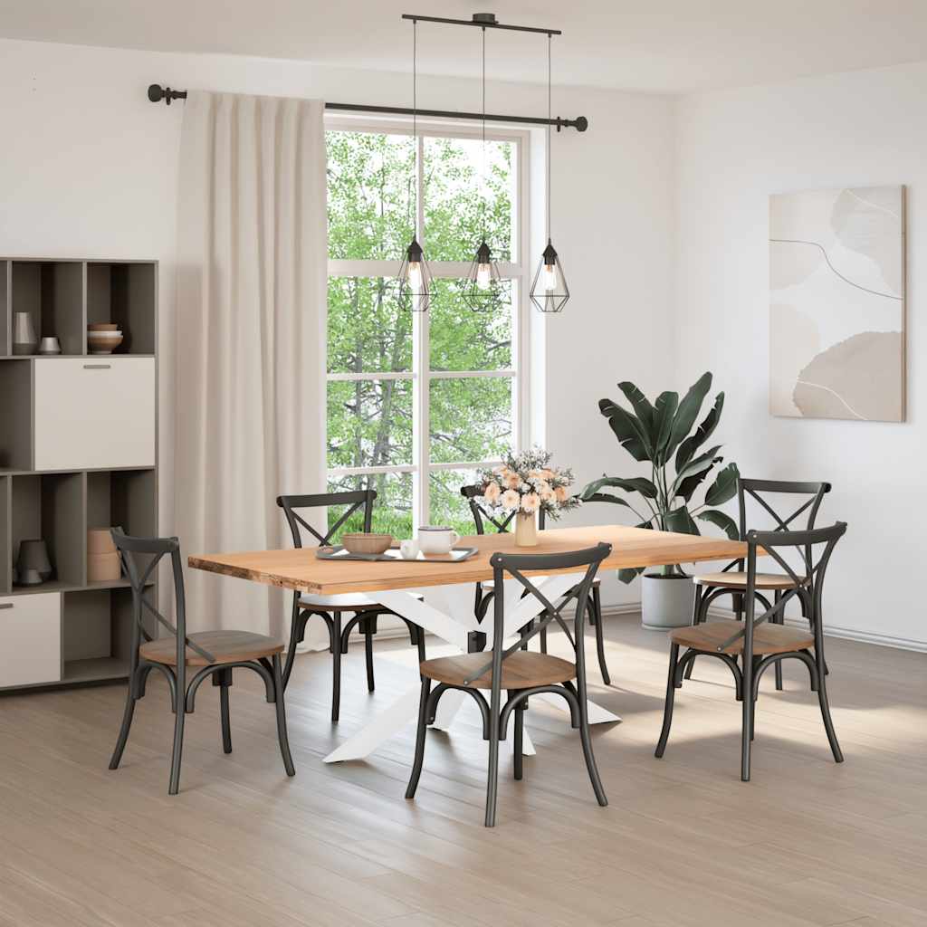 pók alakú étkezőasztal láb fehér 150x78x(72-73) cm acél