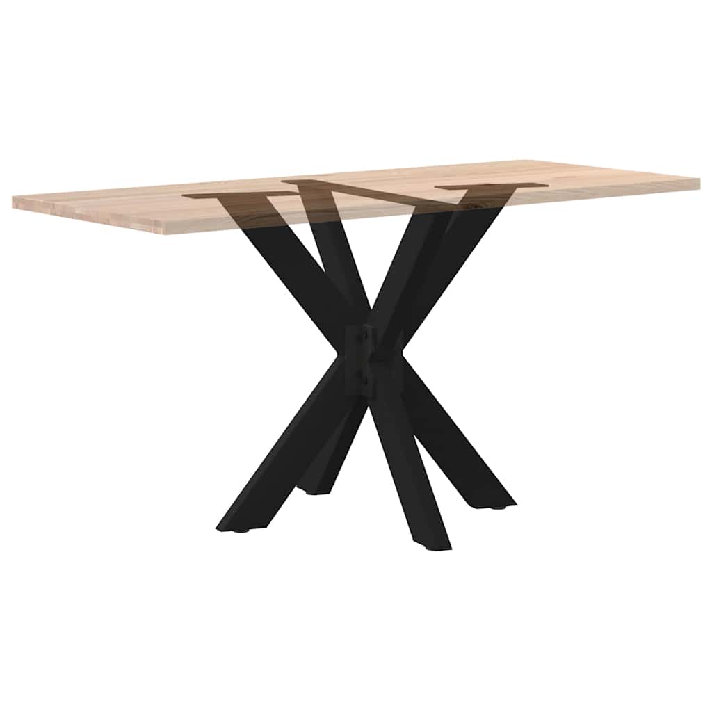 étkezőasztal pók alakú fekete acél láb 85x85x(72-73) cm