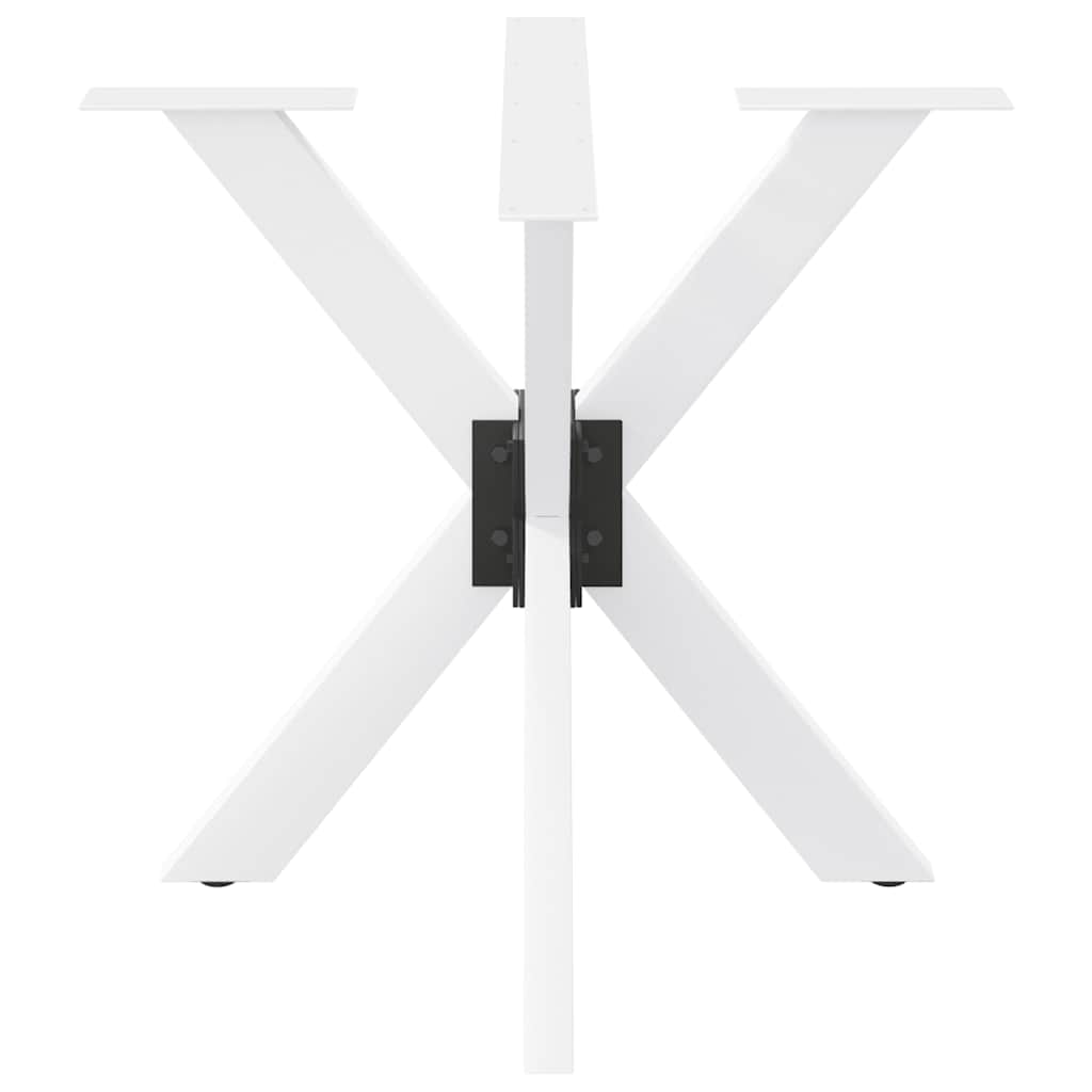 pók alakú étkezőasztal láb fehér 85x85x(72-73) cm acél