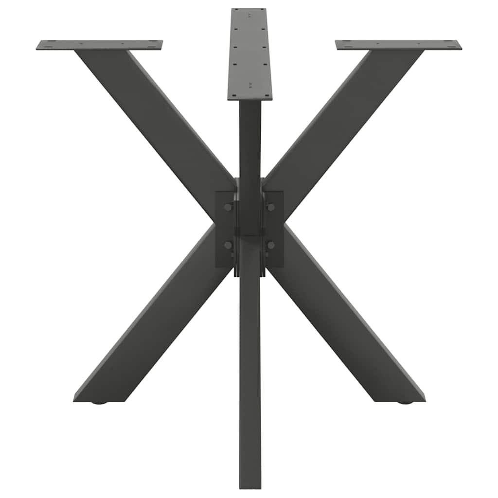 antracit színű, pók alakú étkezőasztal láb acélból 85x85x(72-73) cm