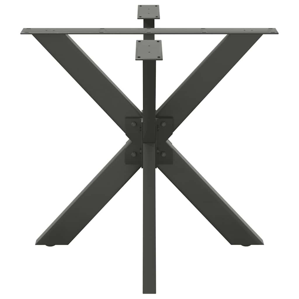 antracit színű, pók alakú étkezőasztal láb acélból 85x85x(72-73) cm