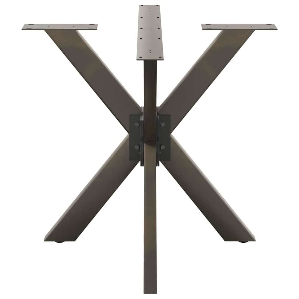 étkezőasztal pók alakú fekete acél láb 85x85x(72-73) cm