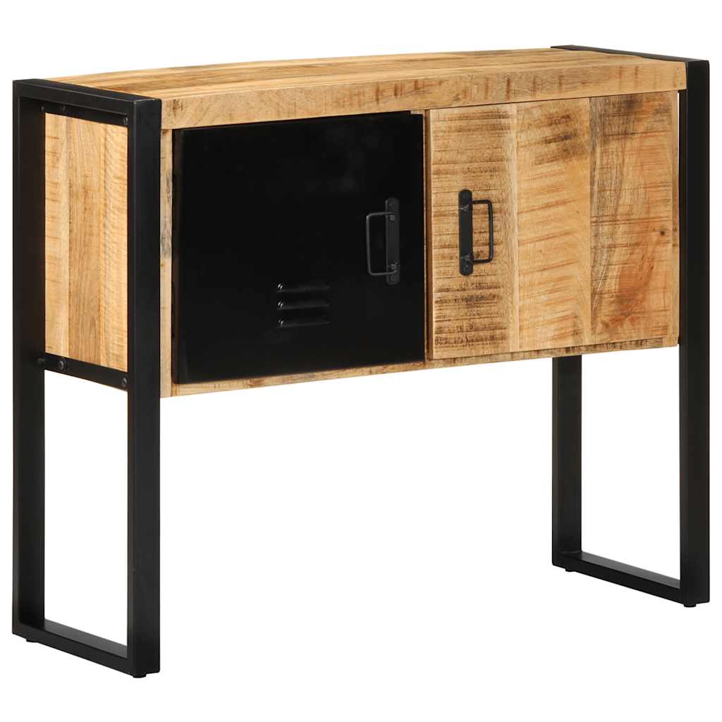 Konzolszekrény 90x35x75 cm Tömör durva fa mangó