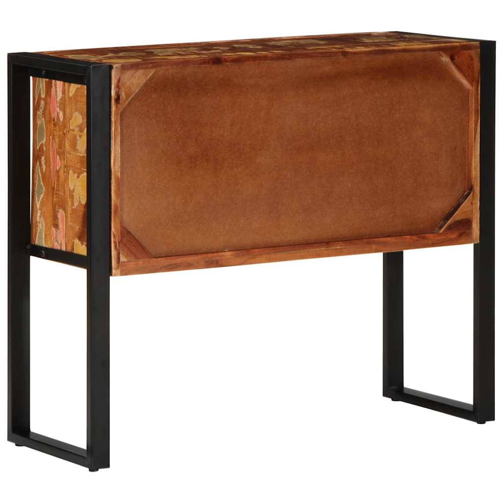 konzolszekrény többszínű 90x35x75 cm tömörfa újrahasznosított