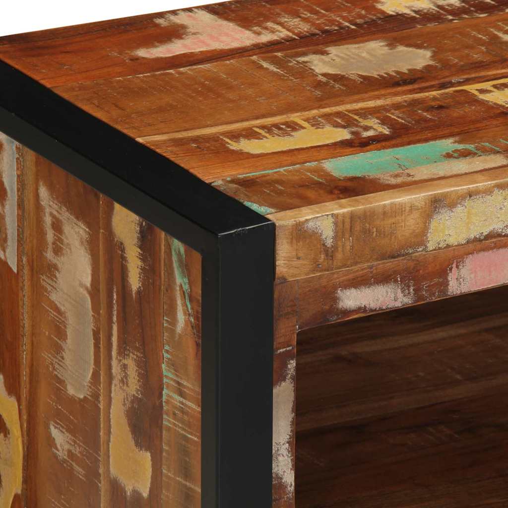 Cipőpad Sokszínű 100 x 40 x 50 cm Tömör újrahasznosított fa